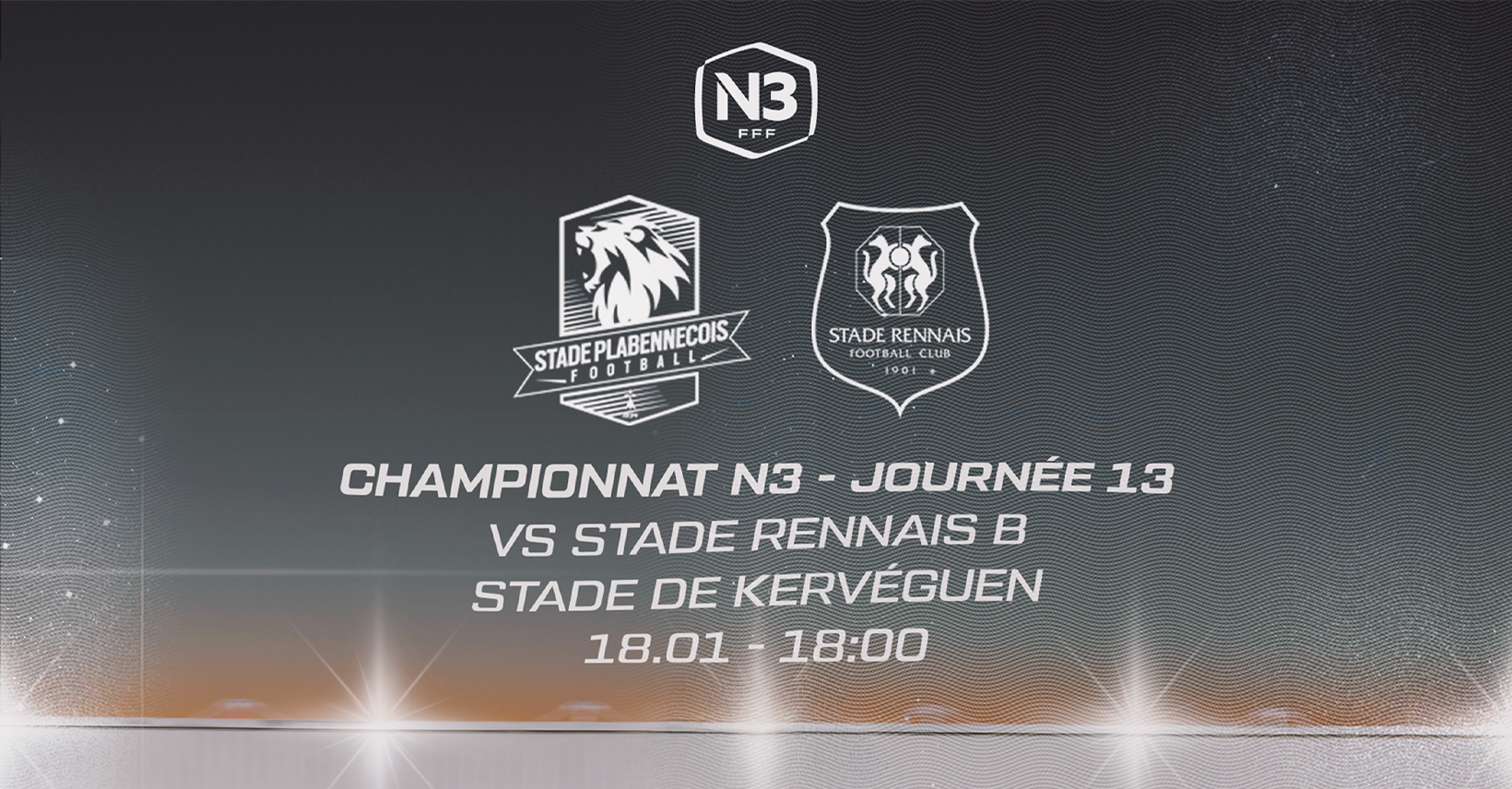 N3️⃣ - Réception de la réserve du Stade Rennais ce samedi ! 